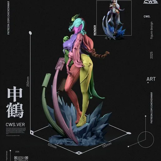 图片[2]-原神 申河 完整版 比基尼版 NSFW版-3D合纵社-3D打印模型STL格式3mf格式免费下载！