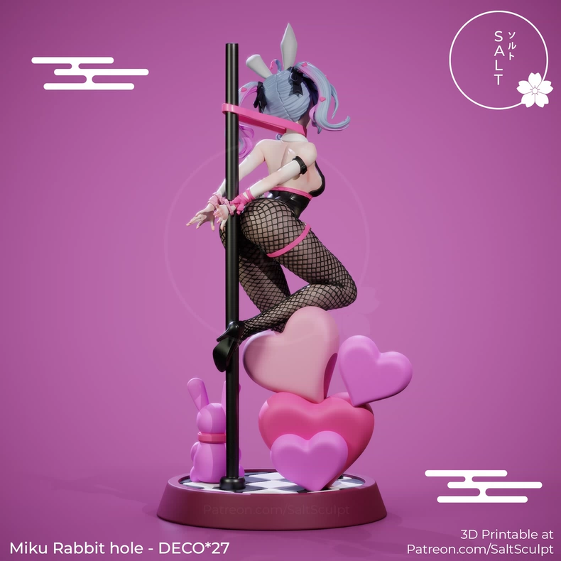 图片[3]-初音未来 兔女郎 3d打印图纸-3D合纵社-3D打印模型STL格式3mf格式免费下载！