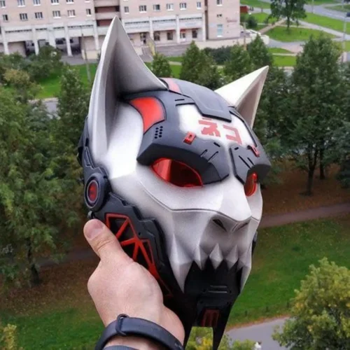 Cosplay面具万圣节猫咪面具-3D合纵社-3D打印模型STL格式3mf格式免费下载！