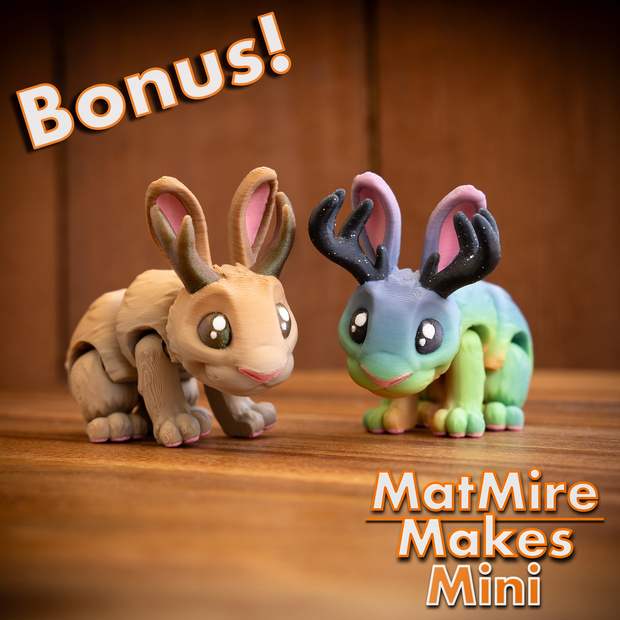 图片[5]-MatMire Makes Mini 迷你鹿角兔-3D合纵社-3D打印模型STL格式3mf格式免费下载！
