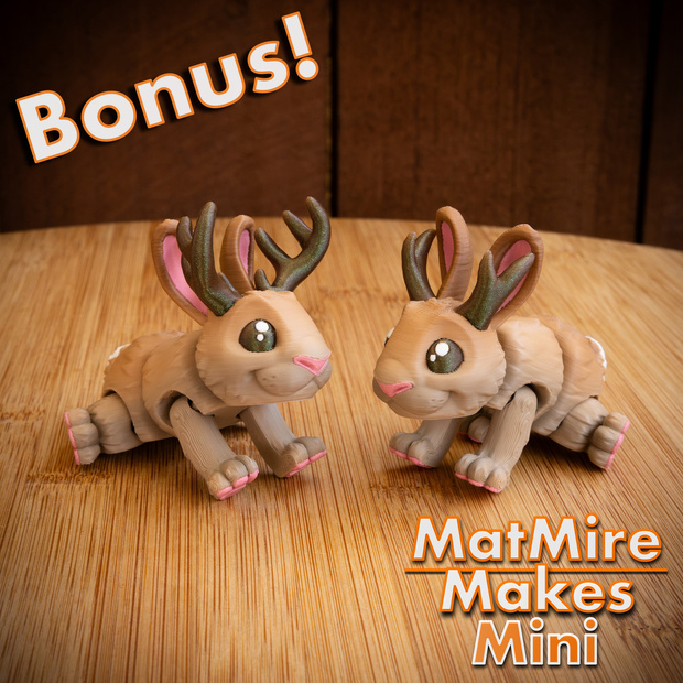 图片[2]-MatMire Makes Mini 迷你鹿角兔-3D合纵社-3D打印模型STL格式3mf格式免费下载！