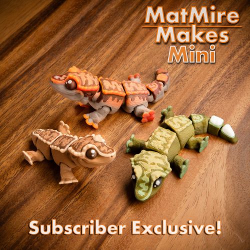 MatMire Makes Mini 迷你睫角守宫-3D合纵社-3D打印模型STL格式3mf格式免费下载！