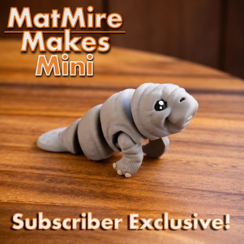 MatMire Makes Mini 迷你海牛-3D合纵社-3D打印模型STL格式3mf格式免费下载！