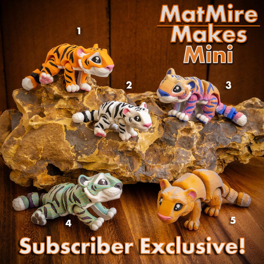 图片[2]-MatMire Makes Mini 迷你老虎-3D合纵社-3D打印模型STL格式3mf格式免费下载！