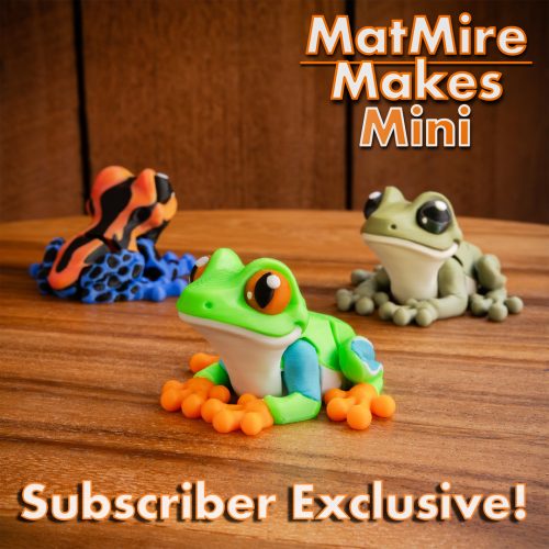 MatMire Makes Mini 迷你小青蛙-3D合纵社-3D打印模型STL格式3mf格式免费下载！