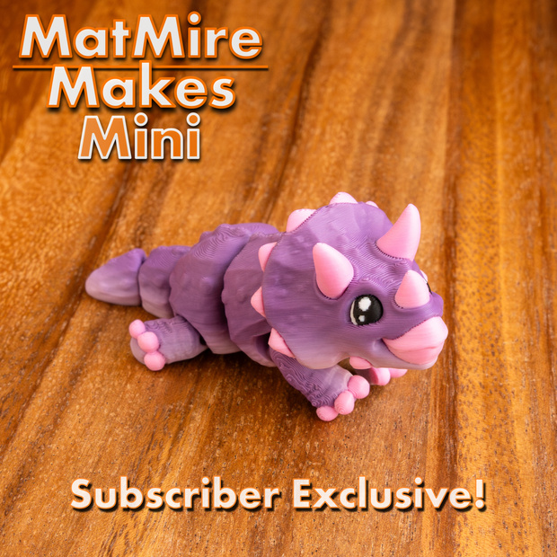 图片[5]-MatMire Makes Mini 迷你三角龙-3D合纵社-3D打印模型STL格式3mf格式免费下载！