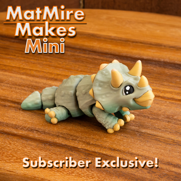 图片[3]-MatMire Makes Mini 迷你三角龙-3D合纵社-3D打印模型STL格式3mf格式免费下载！