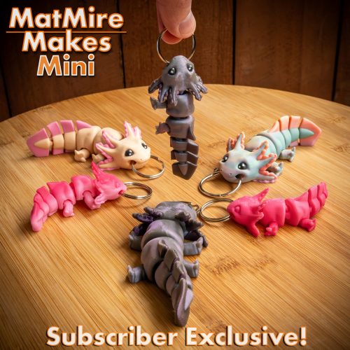 MatMire Makes Mini 迷你美西螈-3D合纵社-3D打印模型STL格式3mf格式免费下载！