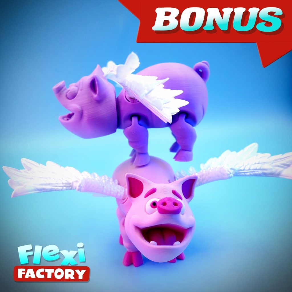 图片[2]-Flexi 飞天猪 叠猪猪-3D合纵社-3D打印模型STL格式3mf格式免费下载！