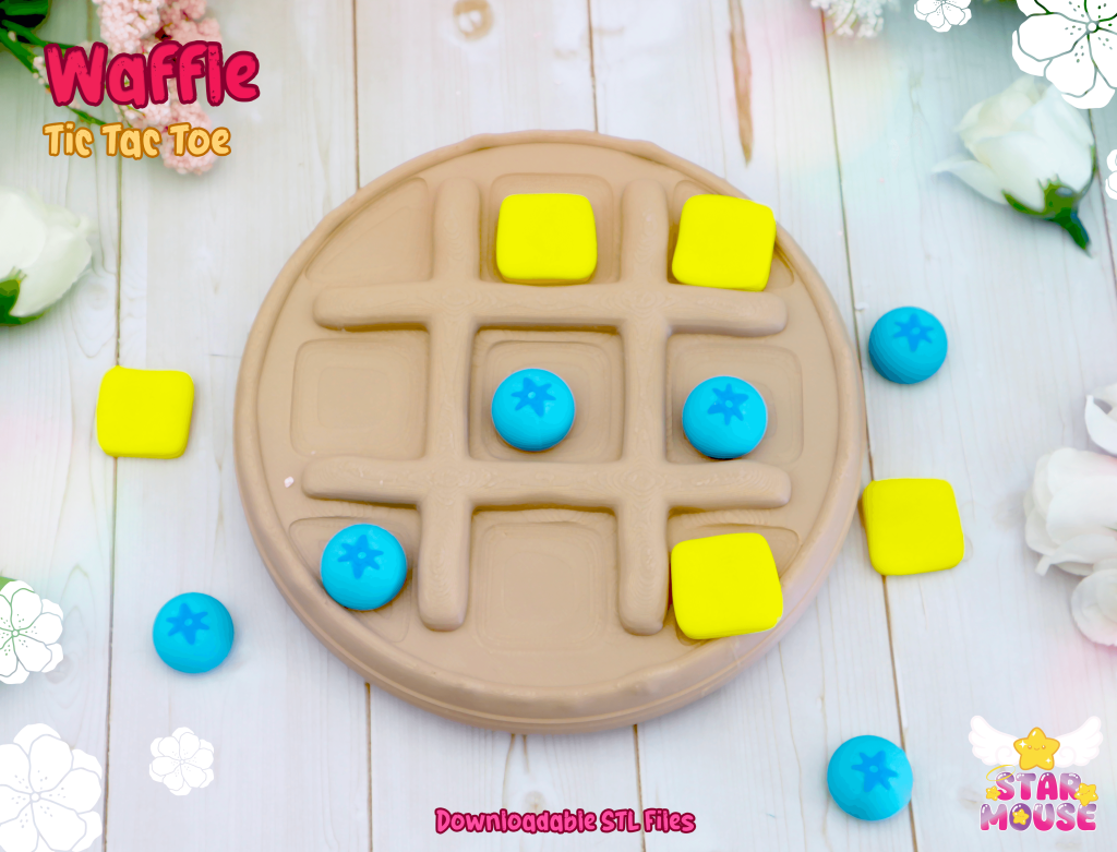 图片[4]-StarMouse3D 巧克力鳄鱼软糖与华夫饼井字棋-3D合纵社-3D打印模型STL格式3mf格式免费下载！
