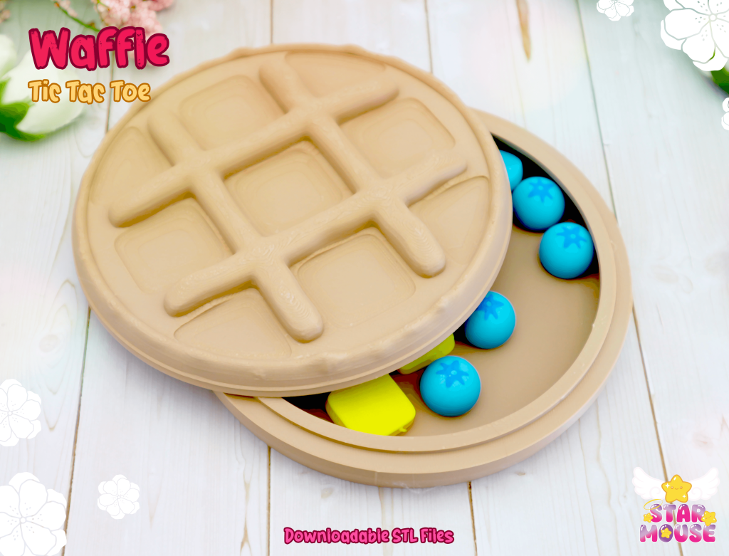 图片[5]-StarMouse3D 巧克力鳄鱼软糖与华夫饼井字棋-3D合纵社-3D打印模型STL格式3mf格式免费下载！