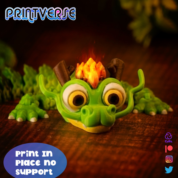 Printverse 中国龙宝宝-3D合纵社-3D打印模型STL格式3mf格式免费下载！