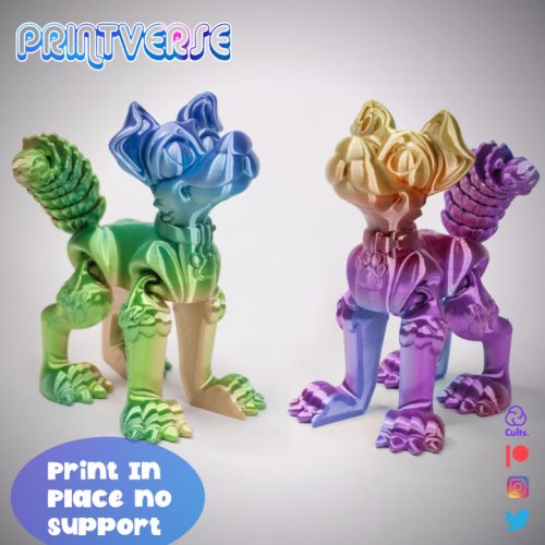 Printverse 可爱小狗-3D合纵社-3D打印模型STL格式3mf格式免费下载！