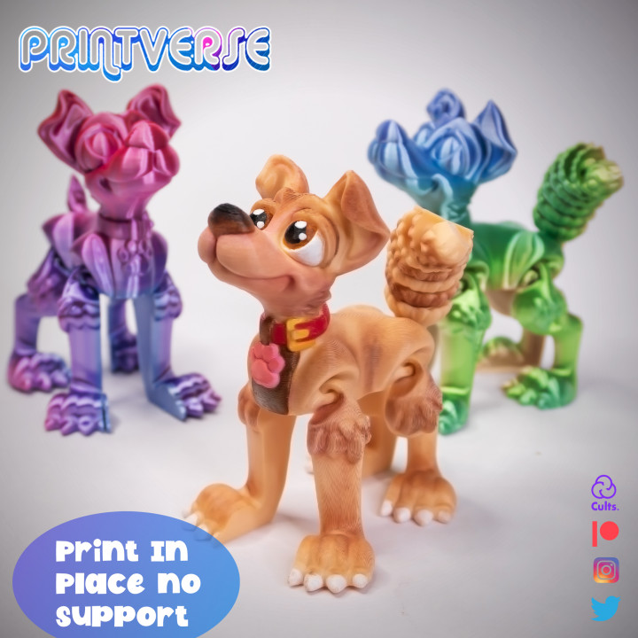 图片[3]-Printverse 可爱小狗-3D合纵社-3D打印模型STL格式3mf格式免费下载！