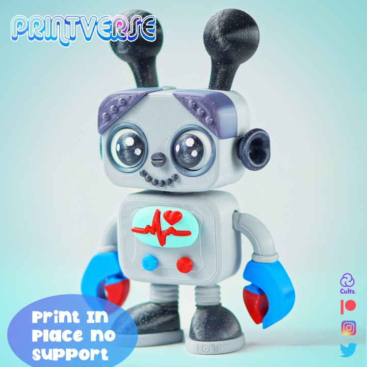 图片[2]-Printverse 可爱机器人宝宝-3D合纵社-3D打印模型STL格式3mf格式免费下载！