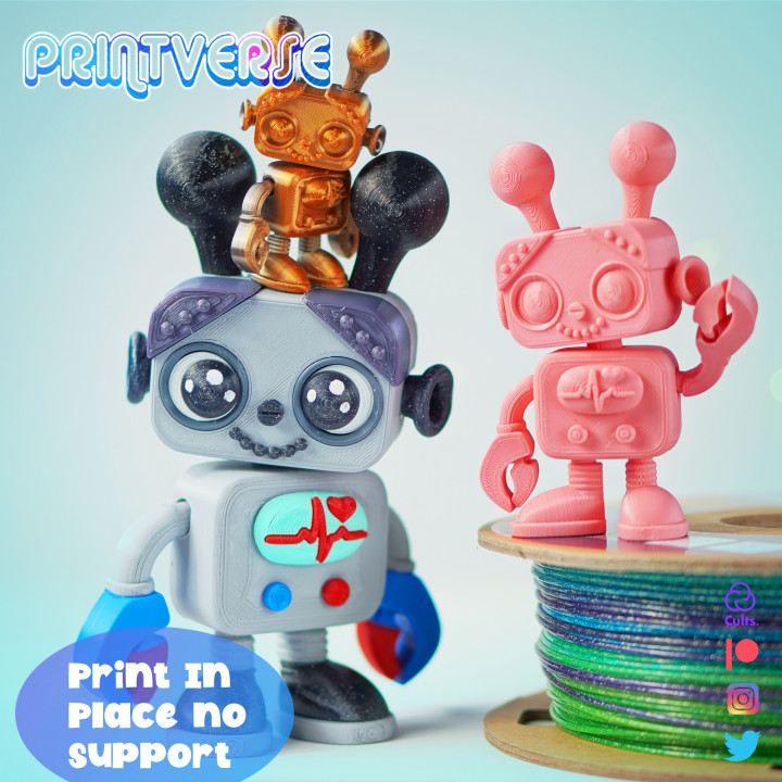 图片[3]-Printverse 可爱机器人宝宝-3D合纵社-3D打印模型STL格式3mf格式免费下载！