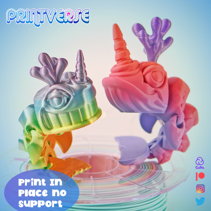 图片[3]-Printverse 独角鲸与幼年独角鲸-3D合纵社-3D打印模型STL格式3mf格式免费下载！