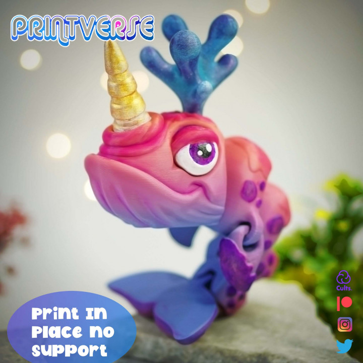 图片[4]-Printverse 独角鲸与幼年独角鲸-3D合纵社-3D打印模型STL格式3mf格式免费下载！