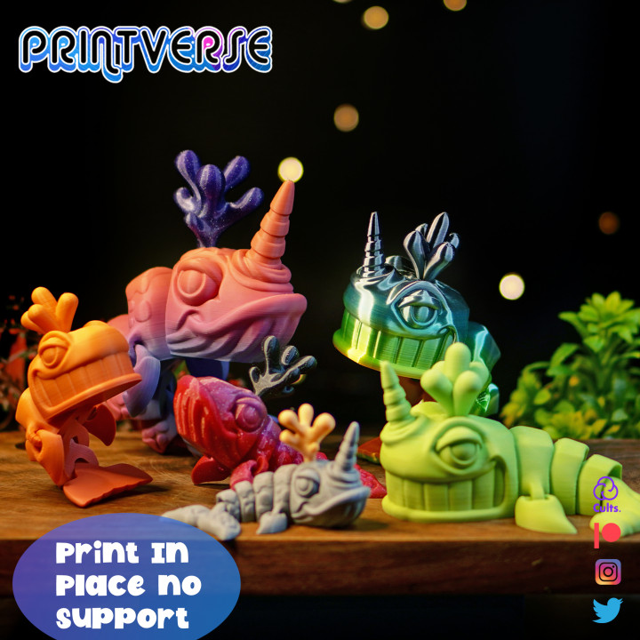 图片[7]-Printverse 独角鲸与幼年独角鲸-3D合纵社-3D打印模型STL格式3mf格式免费下载！