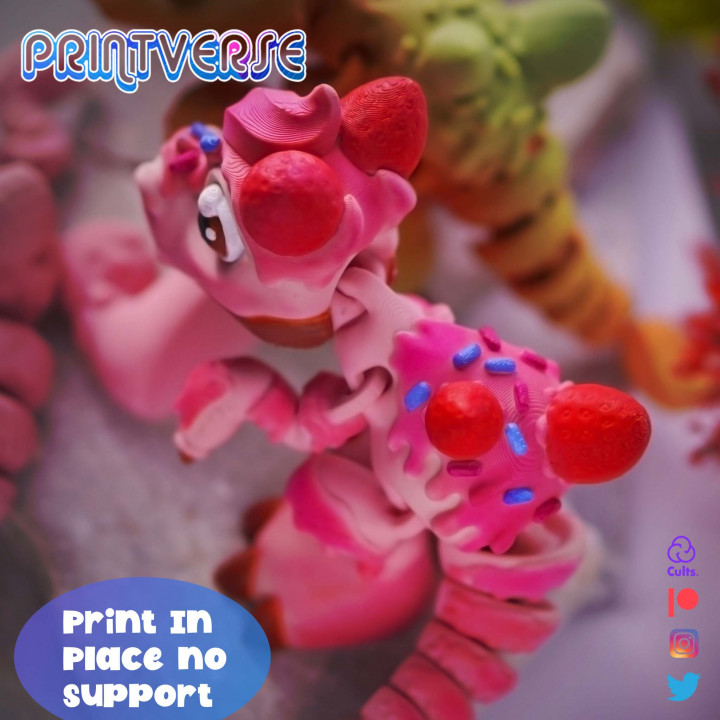 图片[2]-Printverse 可爱杯子蛋糕幼龙-3D合纵社-3D打印模型STL格式3mf格式免费下载！