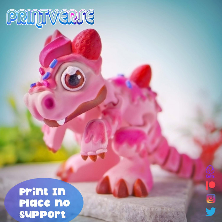 图片[3]-Printverse 可爱杯子蛋糕幼龙-3D合纵社-3D打印模型STL格式3mf格式免费下载！