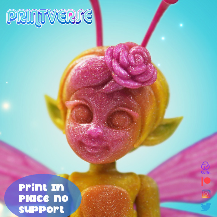 图片[2]-Printverse 可爱小仙子-3D合纵社-3D打印模型STL格式3mf格式免费下载！