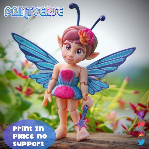 Printverse 可爱小仙子-3D合纵社-3D打印模型STL格式3mf格式免费下载！