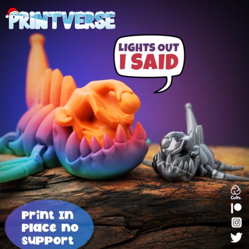 Printverse 鮟鱇鱼骨架-3D合纵社-3D打印模型STL格式3mf格式免费下载！