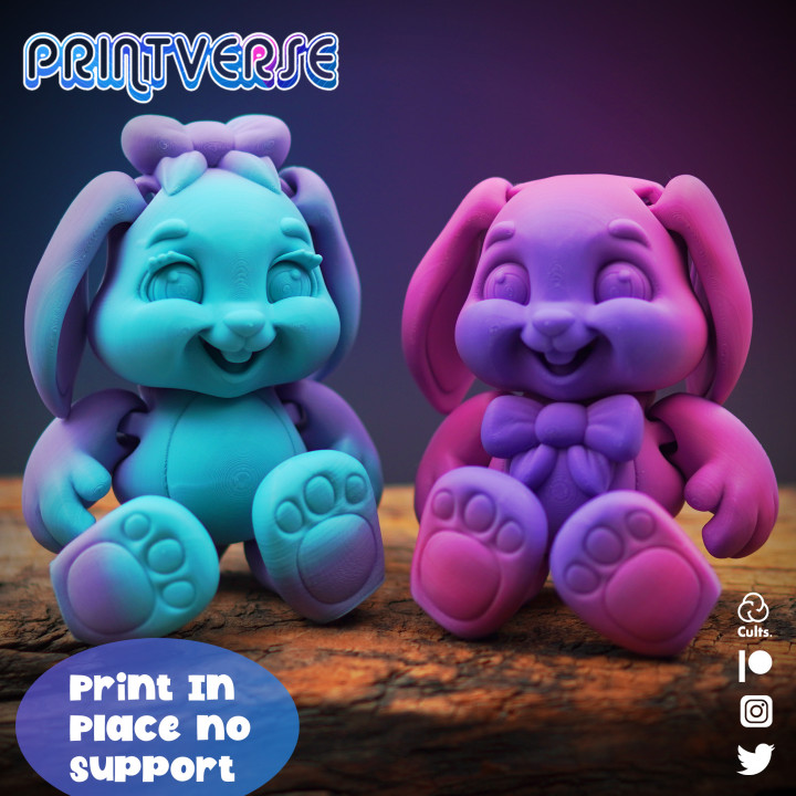 图片[2]-Printverse 甜心兔双人组-3D合纵社-3D打印模型STL格式3mf格式免费下载！