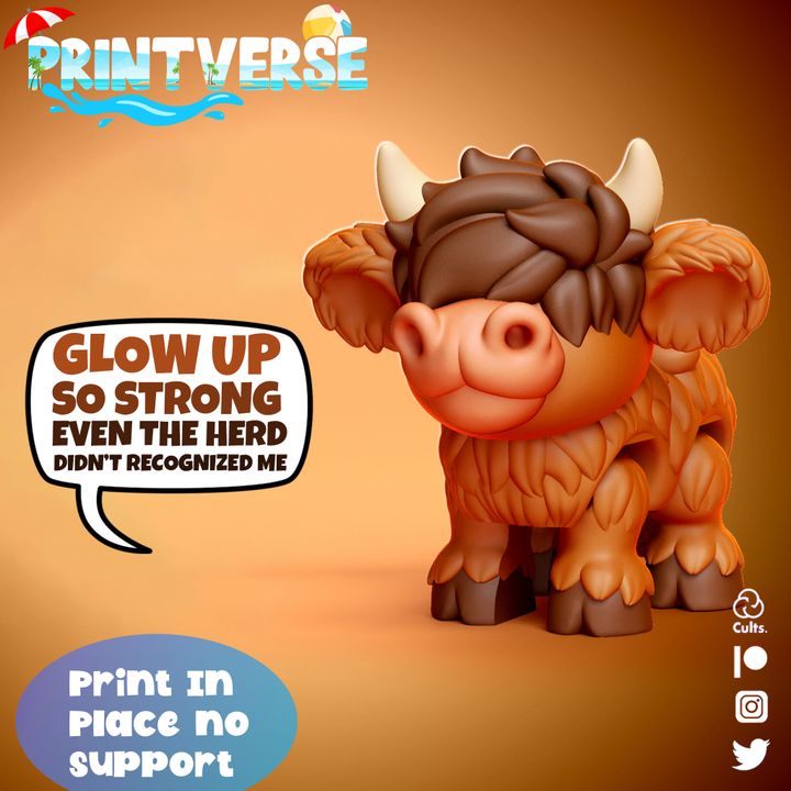 图片[4]-Printverse  Flexy Cow 高地牛-3D合纵社-3D打印模型STL格式3mf格式免费下载！