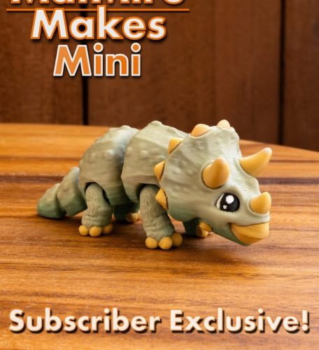 MatMire Makes Mini 迷你三角龙-3D合纵社-3D打印模型STL格式3mf格式免费下载！