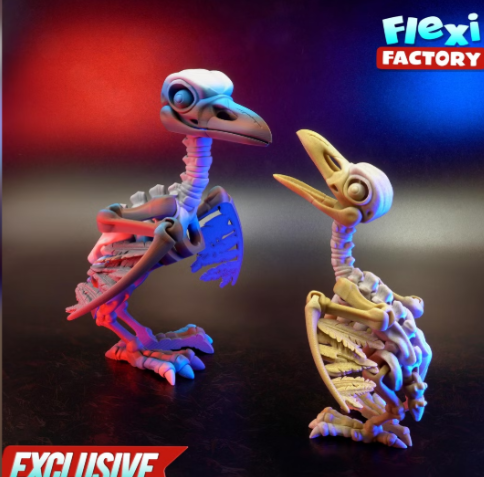 图片[4]-Flexi Factory 鸟巢与迷你南瓜的骷髅乌鸦-3D合纵社-3D打印模型STL格式3mf格式免费下载！