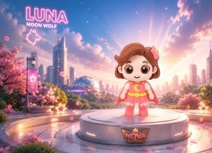 虚拟人偶 月亮露娜-3D合纵社-3D打印模型STL格式3mf格式免费下载！