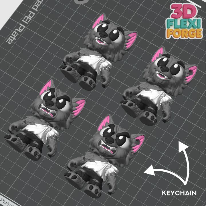 图片[6]-3D FLEXI FORGE 狼人和月亮钥匙扣-3D合纵社-3D打印模型STL格式3mf格式免费下载！
