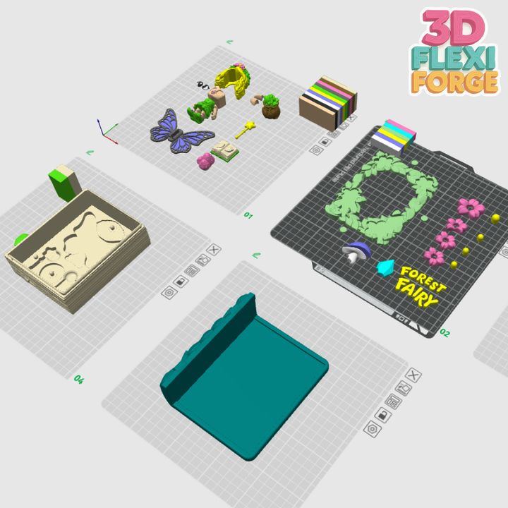 图片[3]-3D FLEXI FORGE 仙女和森林绘本-3D合纵社-3D打印模型STL格式3mf格式免费下载！