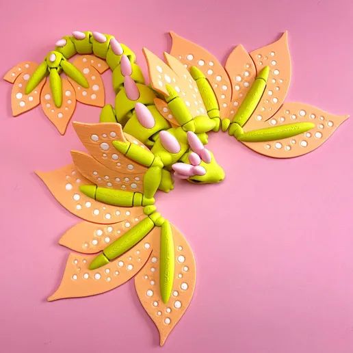 图片[5]-tinymakery 花朵龙-3D合纵社-3D打印模型STL格式3mf格式免费下载！