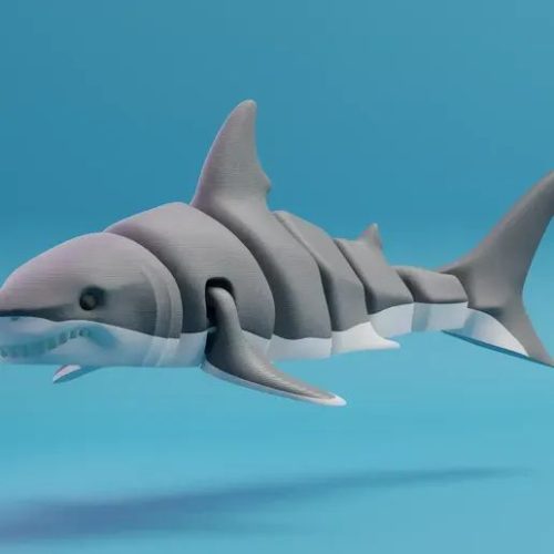 机械捕食者机器人大白鲨-3D合纵社-3D打印模型STL格式3mf格式免费下载！