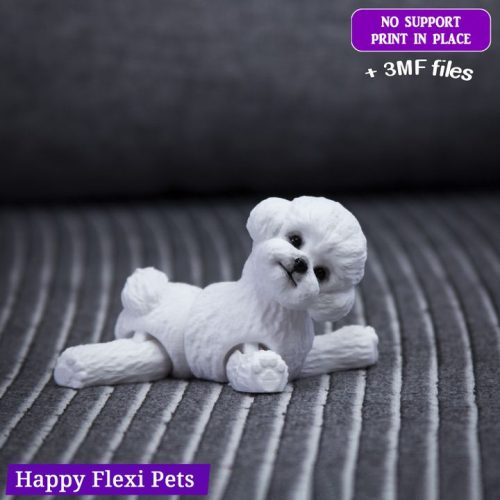 Happy Flexi pets 玩具贵宾犬 – 比熊犬-3D合纵社-3D打印模型STL格式3mf格式免费下载！