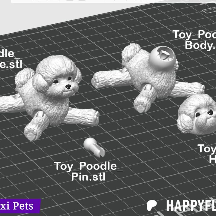 图片[5]-Happy Flexi pets 玩具贵宾犬 – 比熊犬-3D合纵社-3D打印模型STL格式3mf格式免费下载！