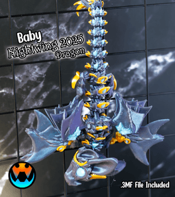 图片[2]-Cinderwing3D 幼年夜翼-3D合纵社-3D打印模型STL格式3mf格式免费下载！
