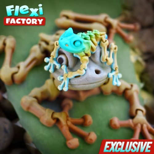 Flexi Factory 骨架青蛙-3D合纵社-3D打印模型STL格式3mf格式免费下载！