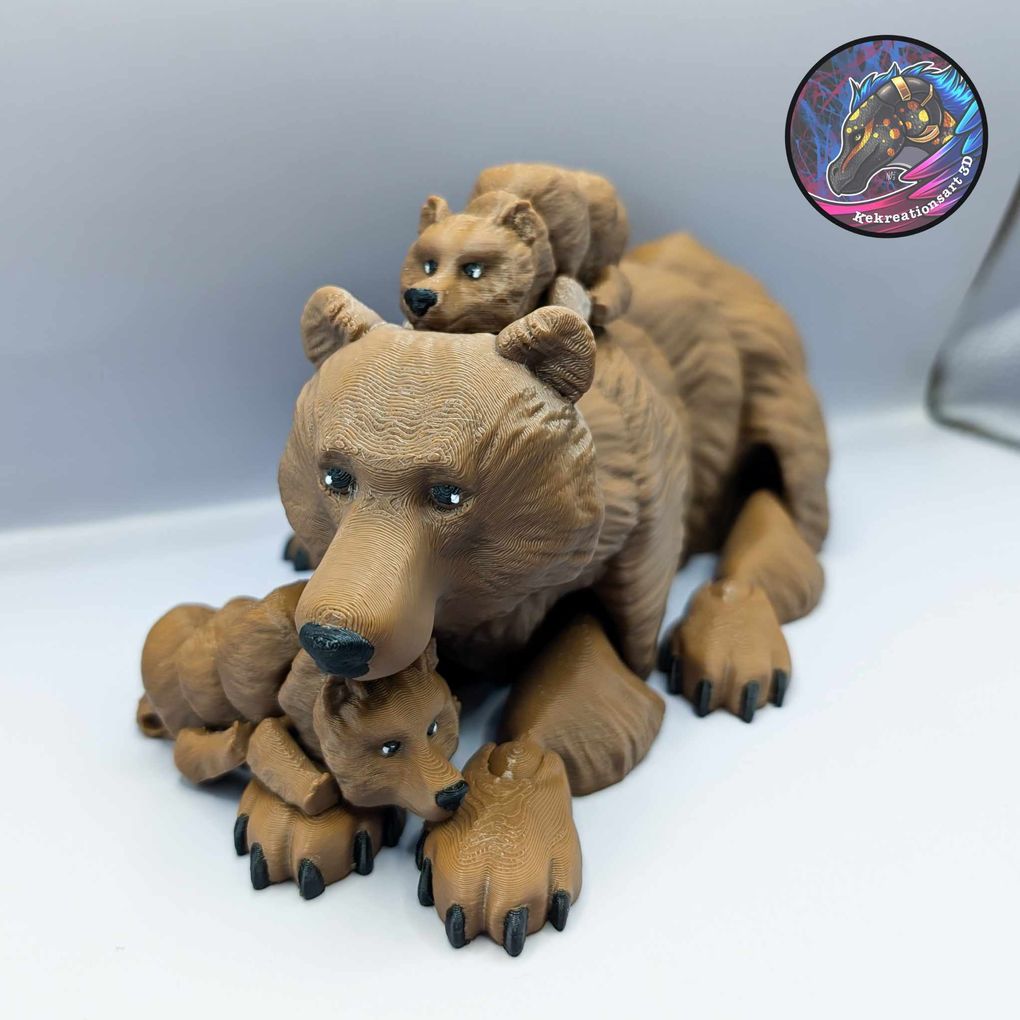 图片[2]-可活动灰熊-3D合纵社-3D打印模型STL格式3mf格式免费下载！