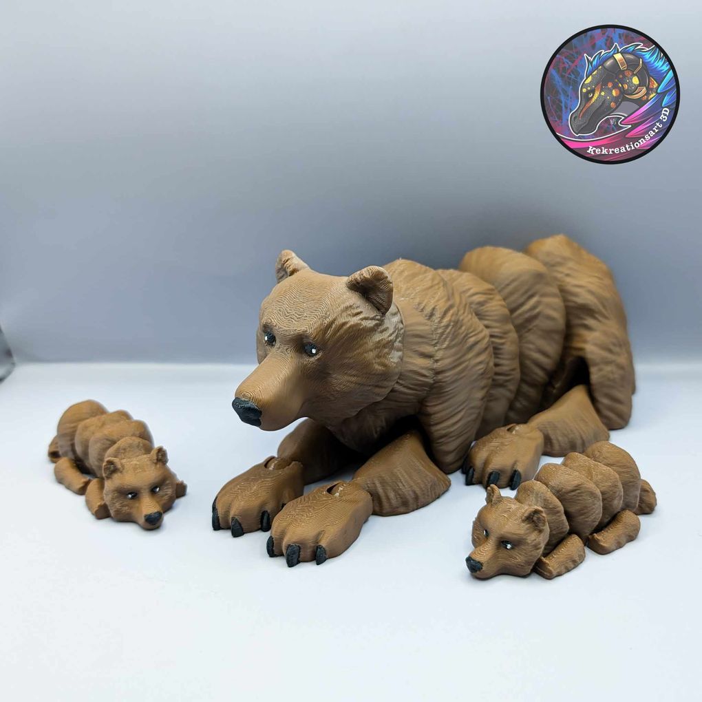 图片[3]-可活动灰熊-3D合纵社-3D打印模型STL格式3mf格式免费下载！