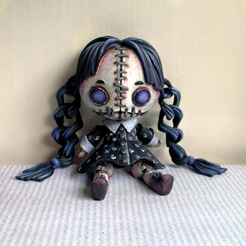 图片[3]-【恐怖系列】36.亚当斯 Wednesday Creepy Doll Updated 9-22-3D合纵社-3D打印模型STL格式3mf格式免费下载！