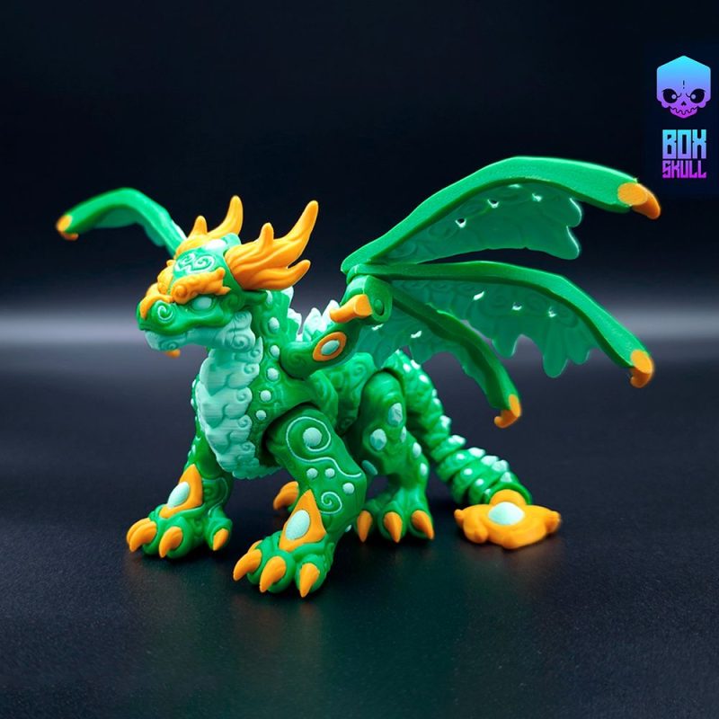 翡翠元素龙 BOXSKULL_JadeElementalDragon-3D合纵社-3D打印模型STL格式3mf格式免费下载！
