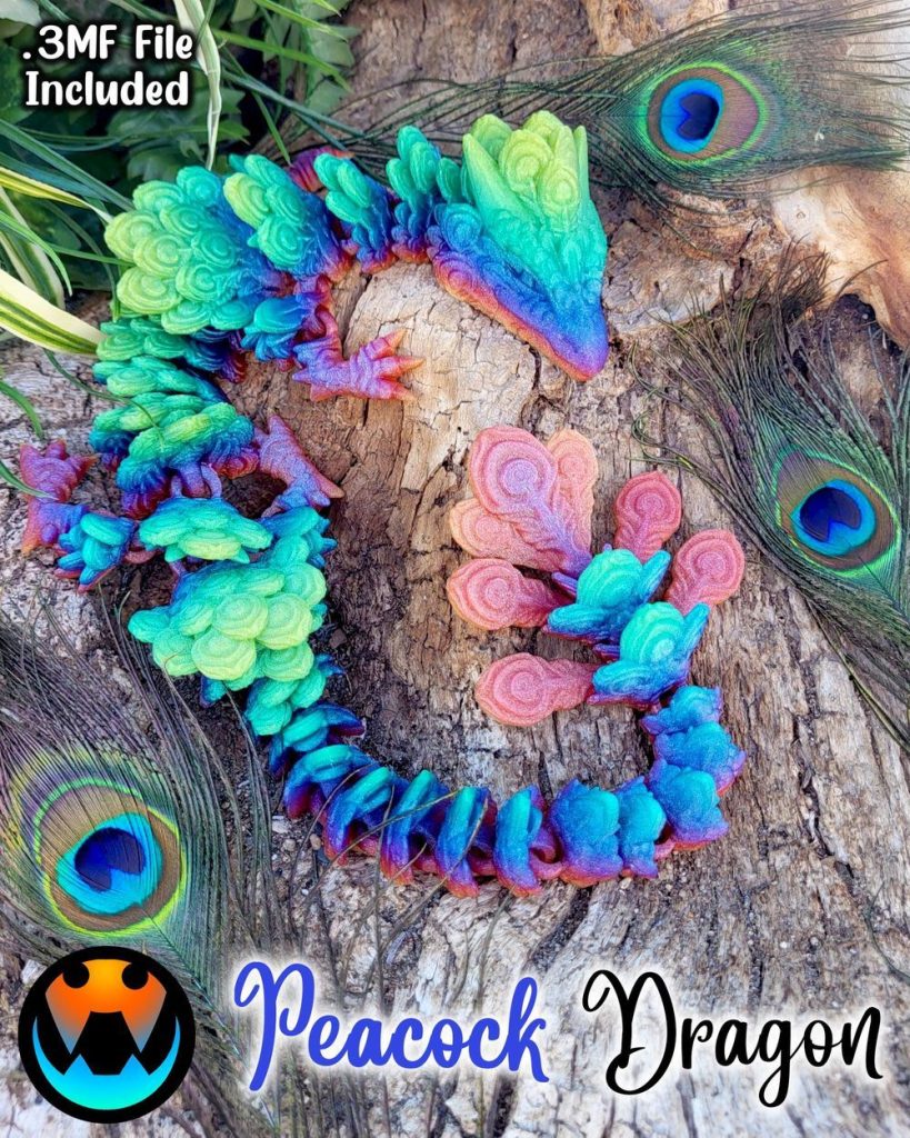 图片[2]-孔雀龙-3D合纵社-3D打印模型STL格式3mf格式免费下载！