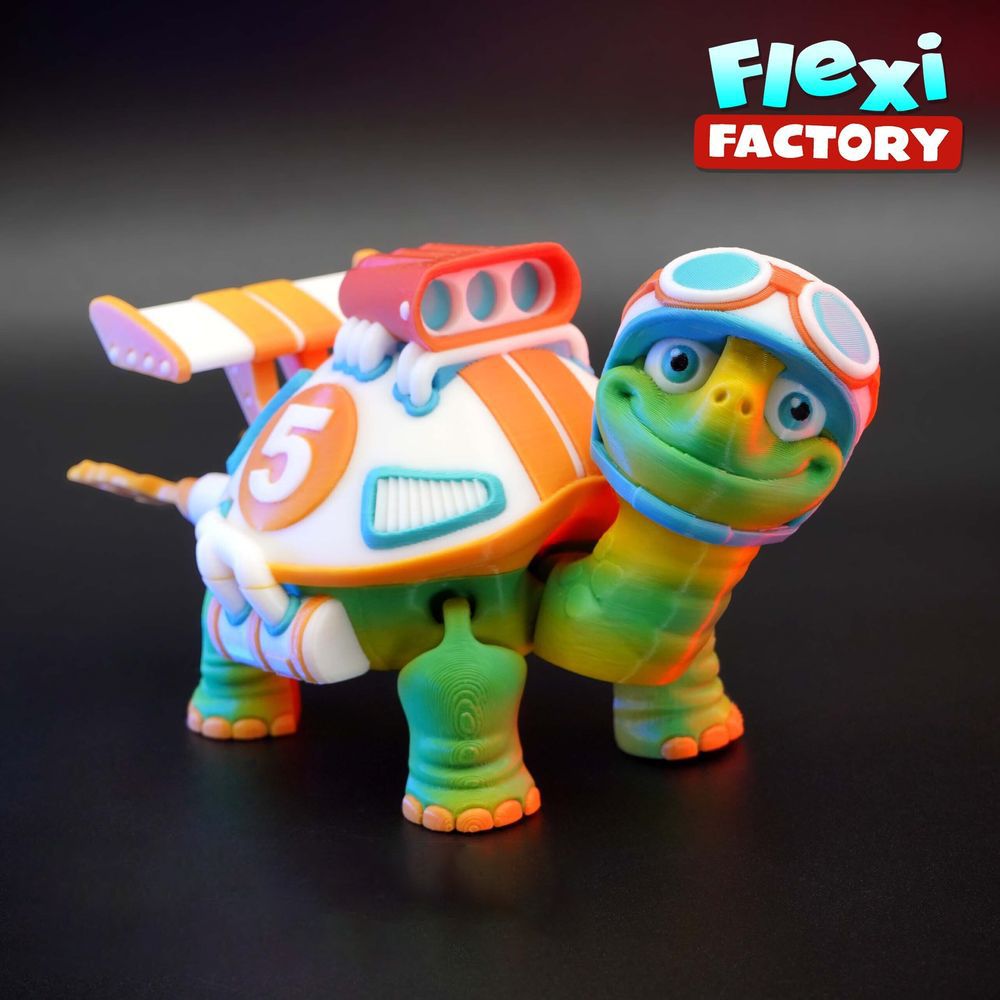 图片[2]-Flexi Factory 赛车龟盒-3D合纵社-3D打印模型STL格式3mf格式免费下载！