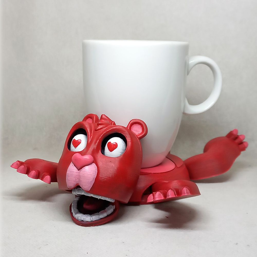 图片[2]-泰迪熊杯垫-3D合纵社-3D打印模型STL格式3mf格式免费下载！