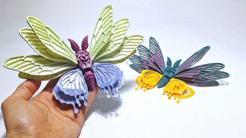 曙光翼蛾-3D合纵社-3D打印模型STL格式3mf格式免费下载！