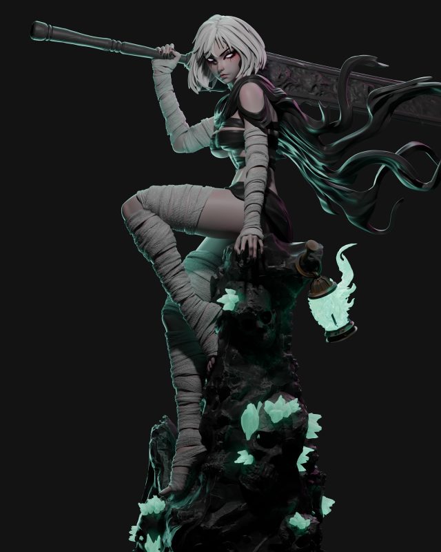 【骷髅女孩】玛丽 stl supports-3D合纵社-3D打印模型STL格式3mf格式免费下载！